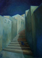 Czeslaw Gorski - Katze im Schatten II - Ölgemälde